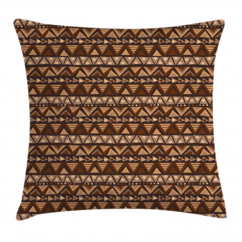 Primitive Motif Earthy Tone Pillow Cover