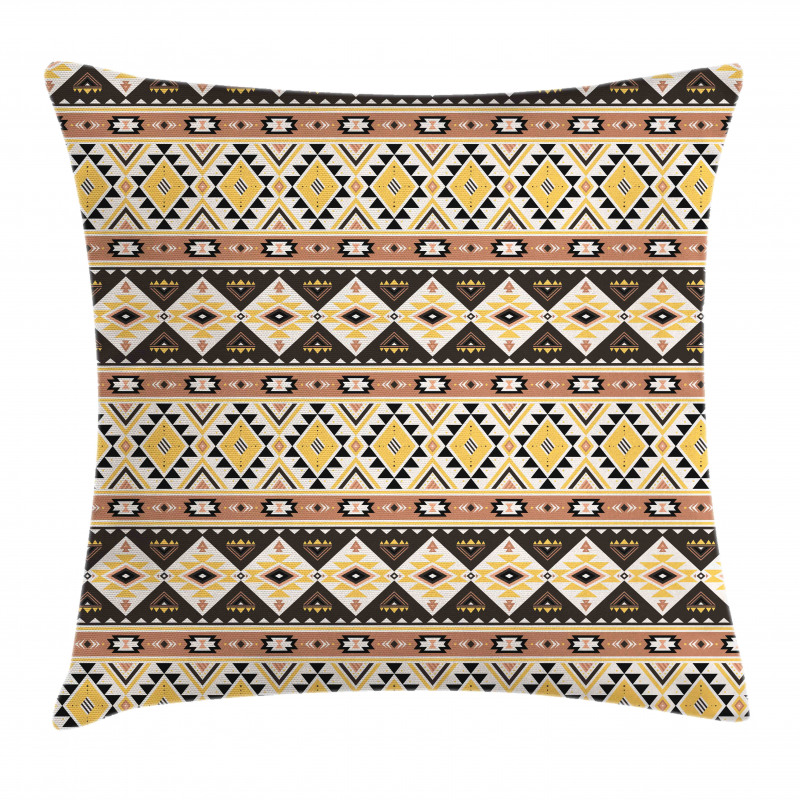 Mexican Lines and Triangles Pillow Cover