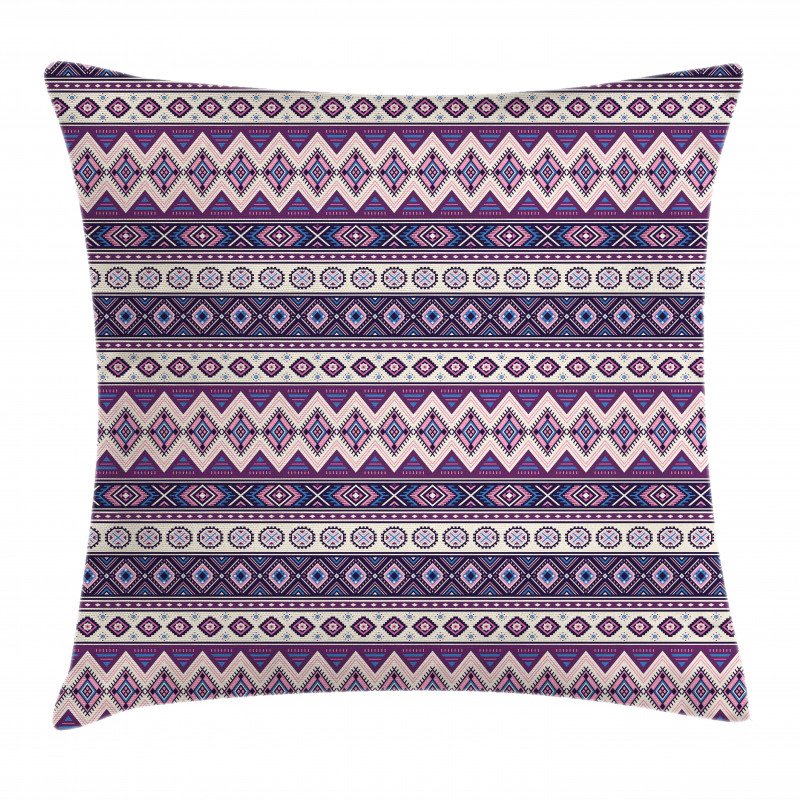 Purple Art Tribal Triangles Pillow Cover