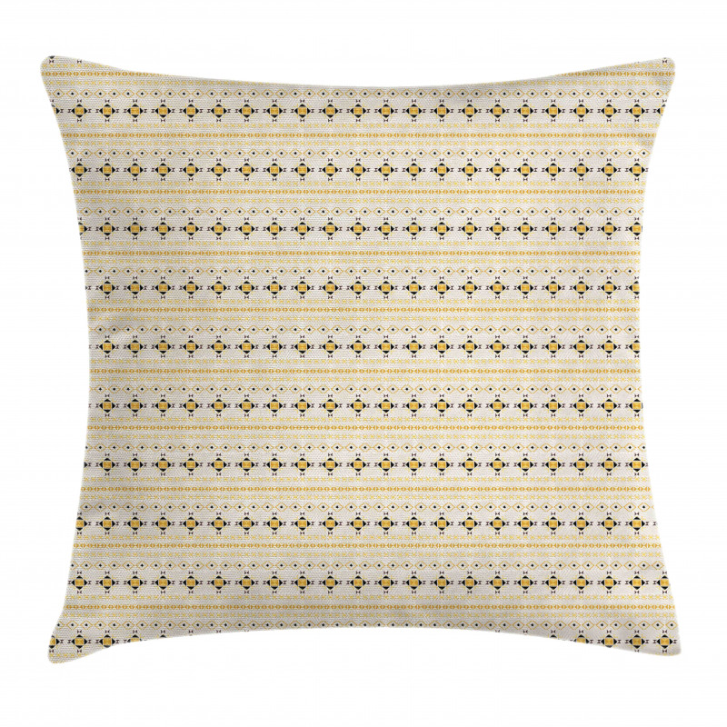 Horizontal Oriental Shapes Pillow Cover