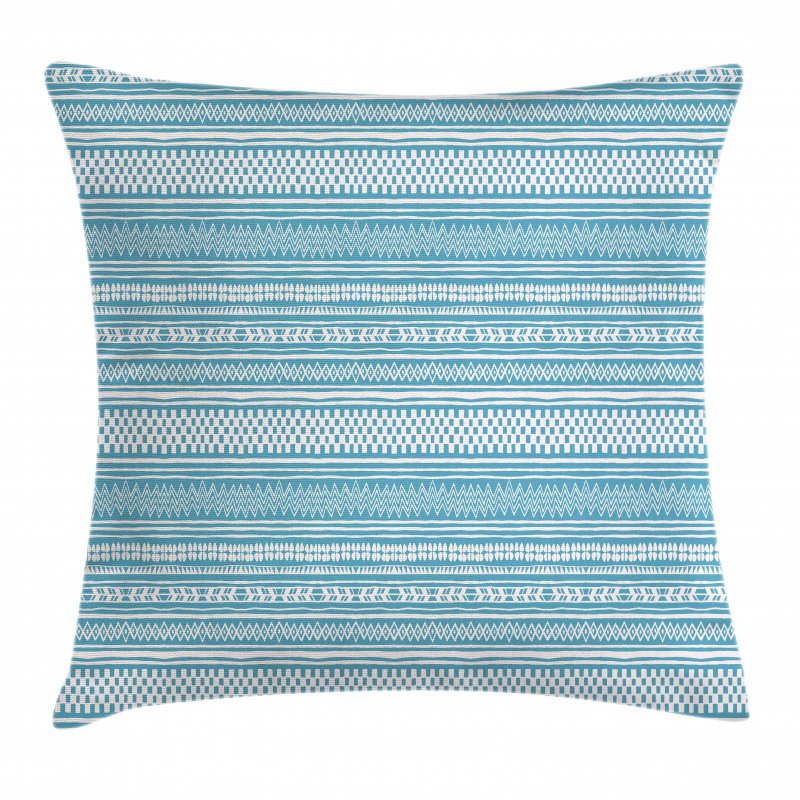 Horizontal Strips and Zigzags Pillow Cover