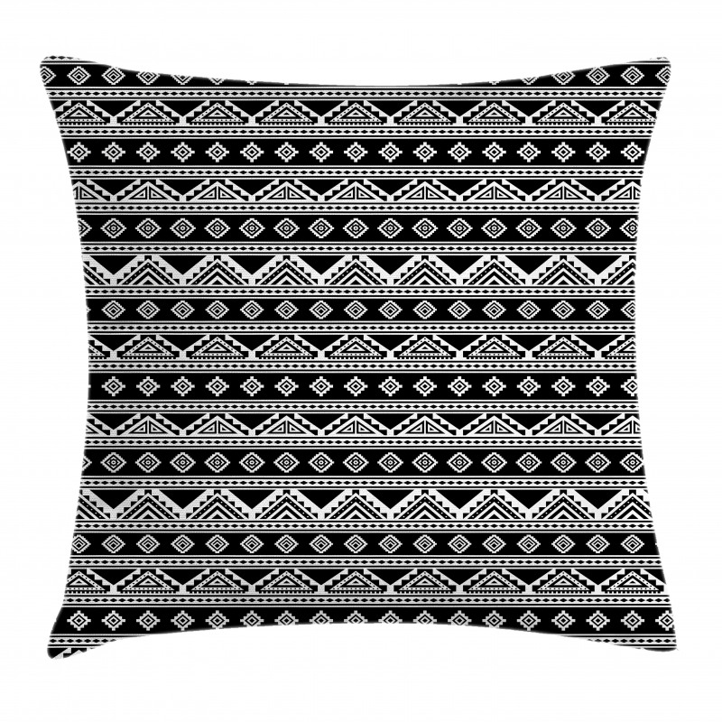 Monochrome Aboriginal Motifs Pillow Cover