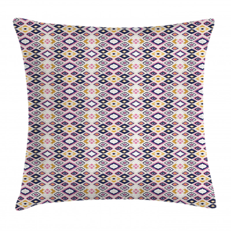 Ikat Inspired Ornate Design Pillow Cover