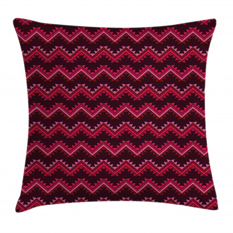 Ethnic Chevrons in Warm Tones Pillow Cover