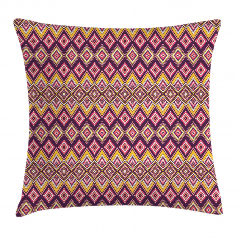 Native Pattern Rhombus Like Pillow Cover