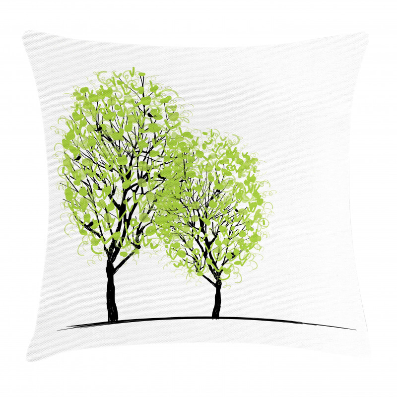 Warm Season Tree Pillow Cover