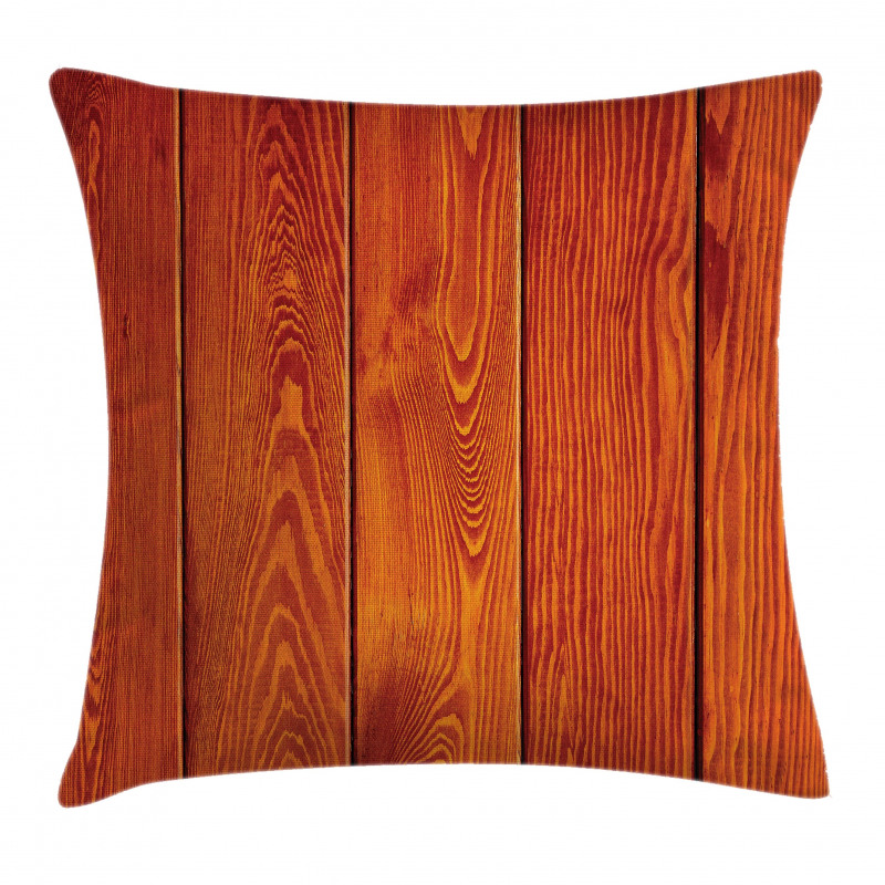 Wood Timber Floor Orange Pillow Cover