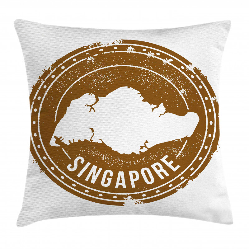 Grunge Mapping Design Pillow Cover