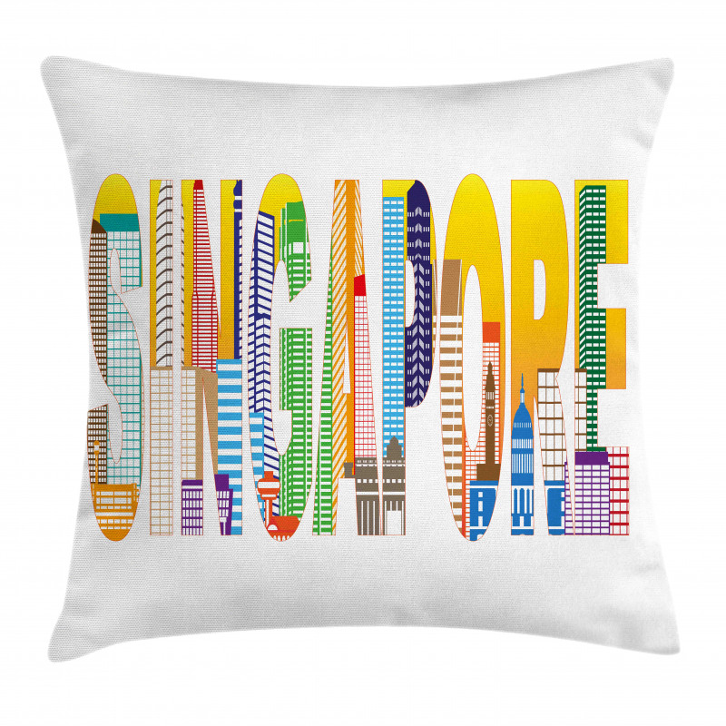 Vibrant Lettering Design Pillow Cover