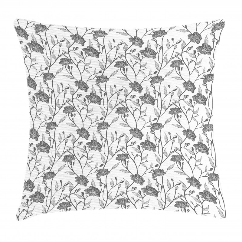 Blooming Flowers Buds Art Pillow Cover