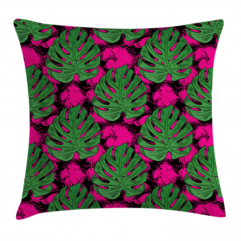 Big and Detailed Leaves Pillow Cover