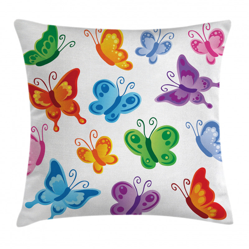 Colorful Ornate Wings Pillow Cover