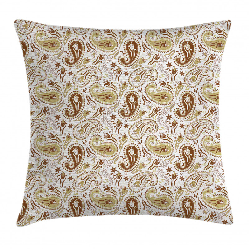 Floral Paisley Tulips Pillow Cover