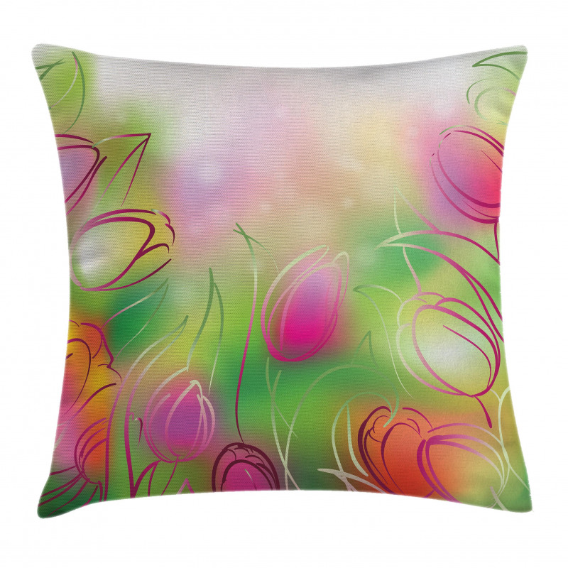 Tulips Urban Graphic Pillow Cover