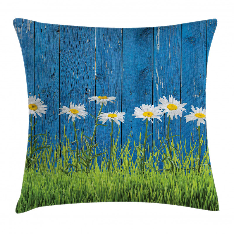 Spring Grass and Daisy Pillow Cover