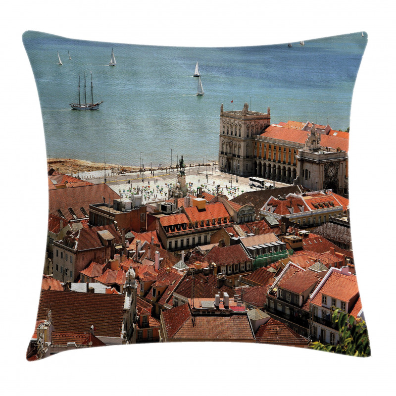Nostalgic Lisbon City Pillow Cover