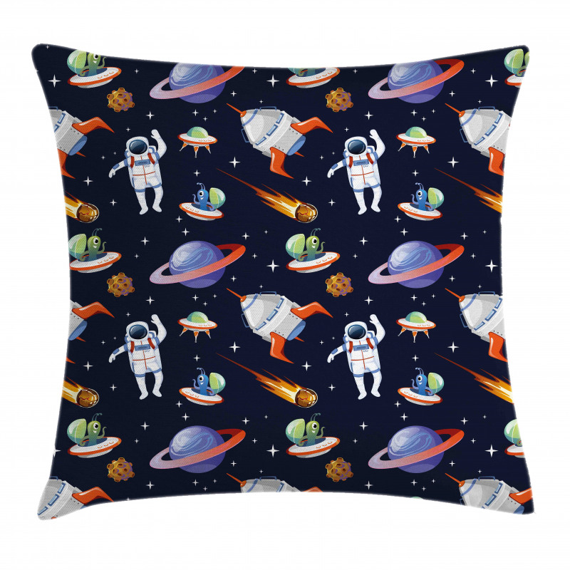 Galaxy Asteroid UFO Astronaut Pillow Cover