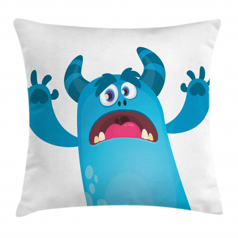 Roaring Monstrous Character Pillow Cover