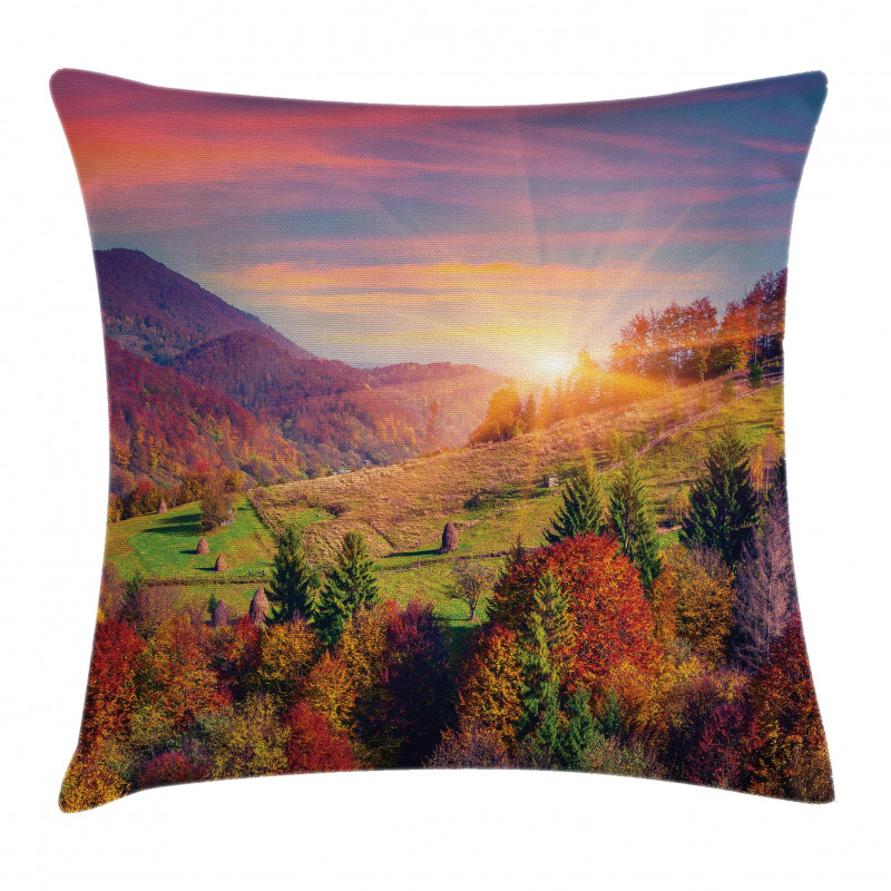 Morning in Mountain Tree Pillow Cover