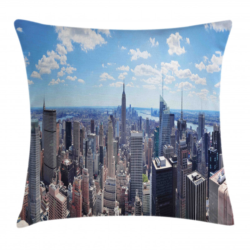 Skyscrapers Aerial View Pillow Cover