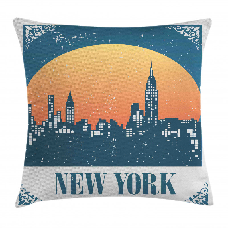 New York City at Sunset Pillow Cover