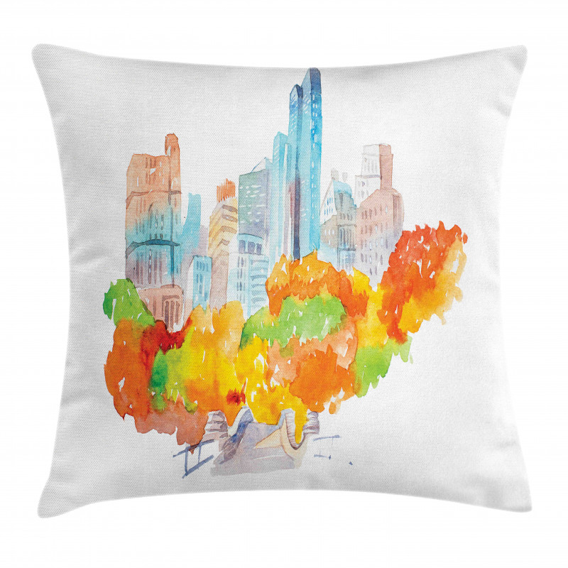 Watercolor Autumn Art Pillow Cover