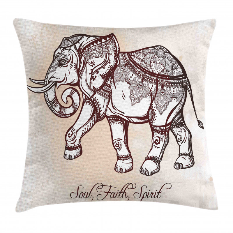 Boho Ethnic Elephant Pillow Cover