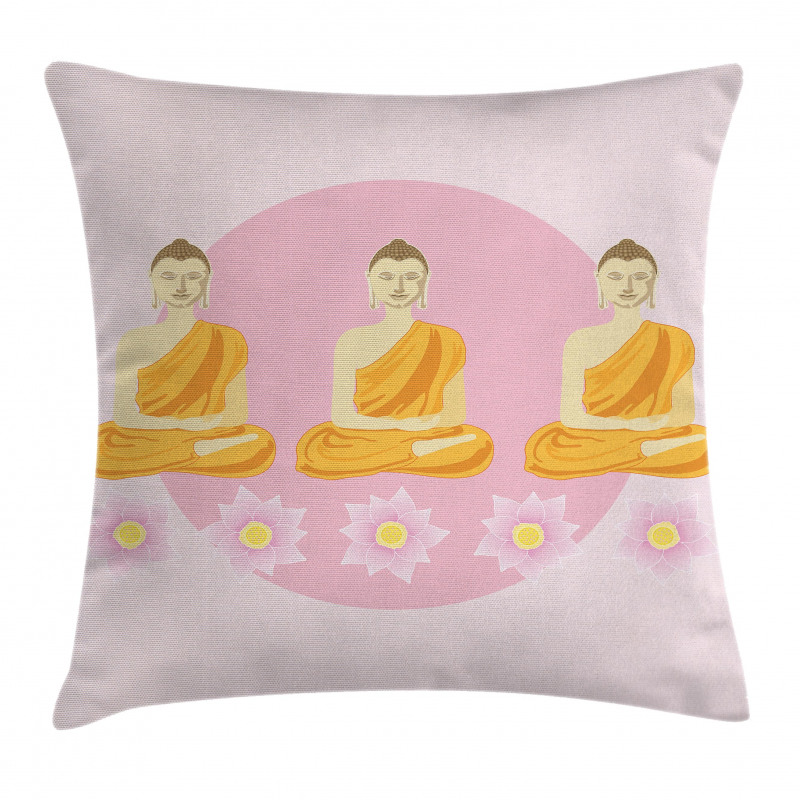 Lotus Flower Ethnic Art Pillow Cover