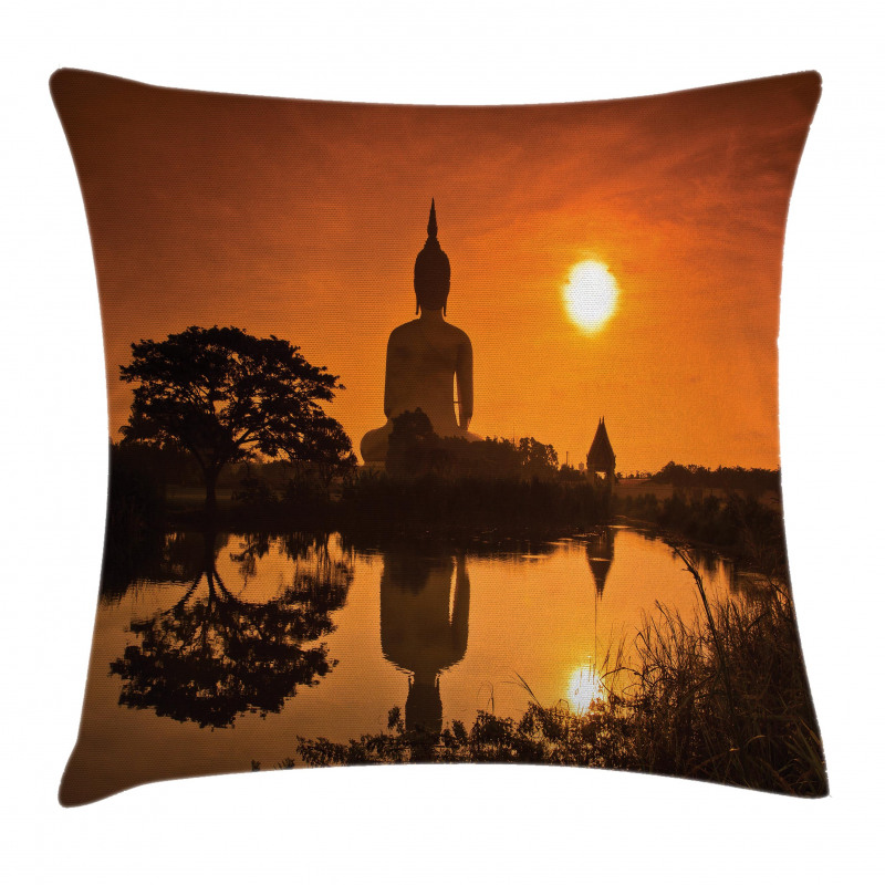 River Sunset Thai Culture Pillow Cover
