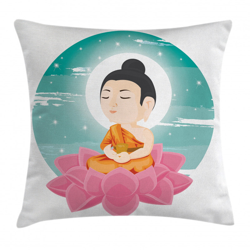 Meditation Lotus Art Pillow Cover