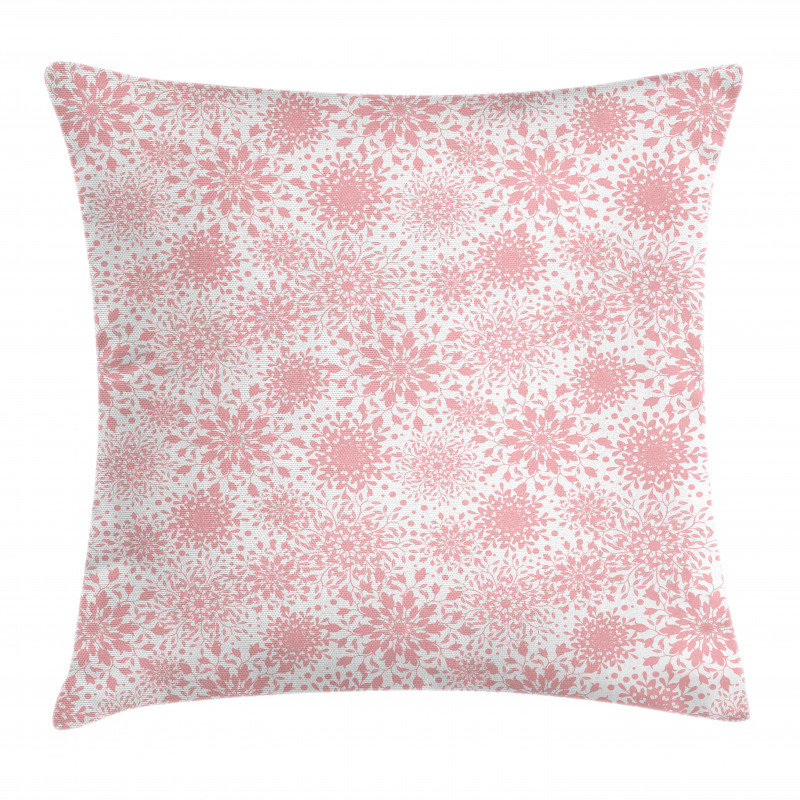 Monochrome Simplistic Floral Pillow Cover