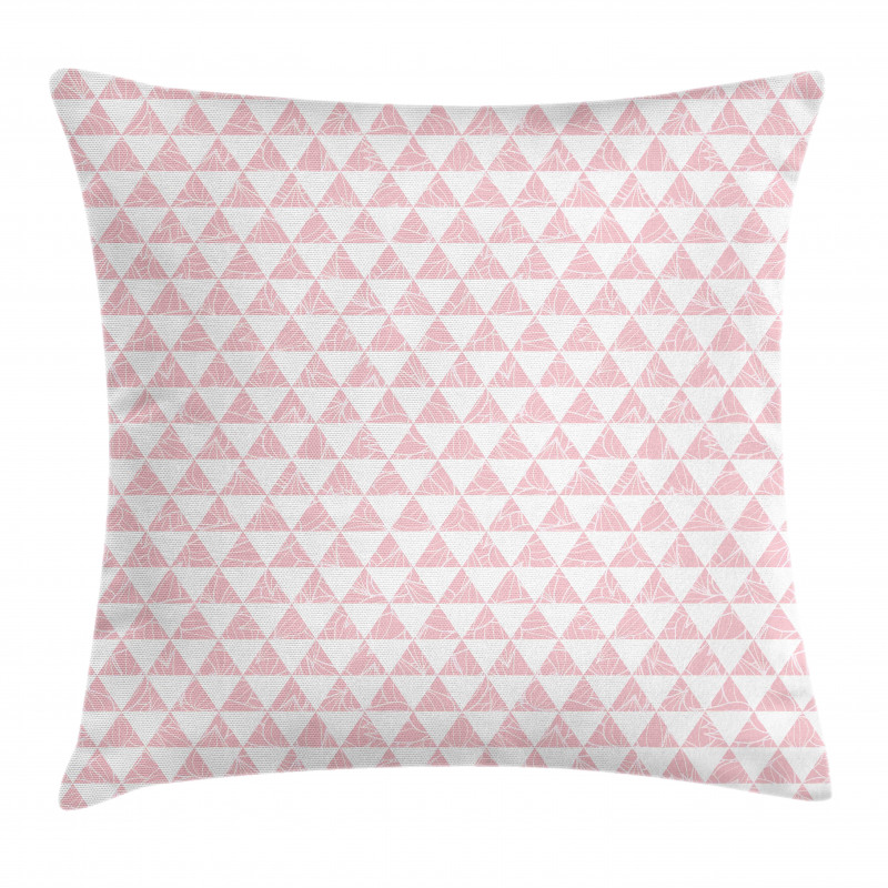 Monochrome Retro Triangles Pillow Cover