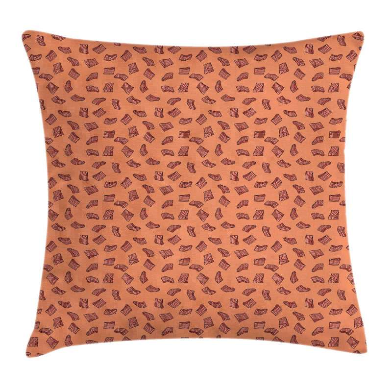 Pieces of Fish Meat Graphic Pillow Cover