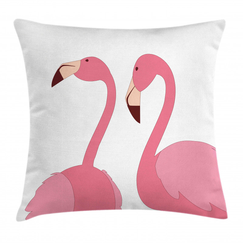 Exotic Pink Birds Animals Pillow Cover