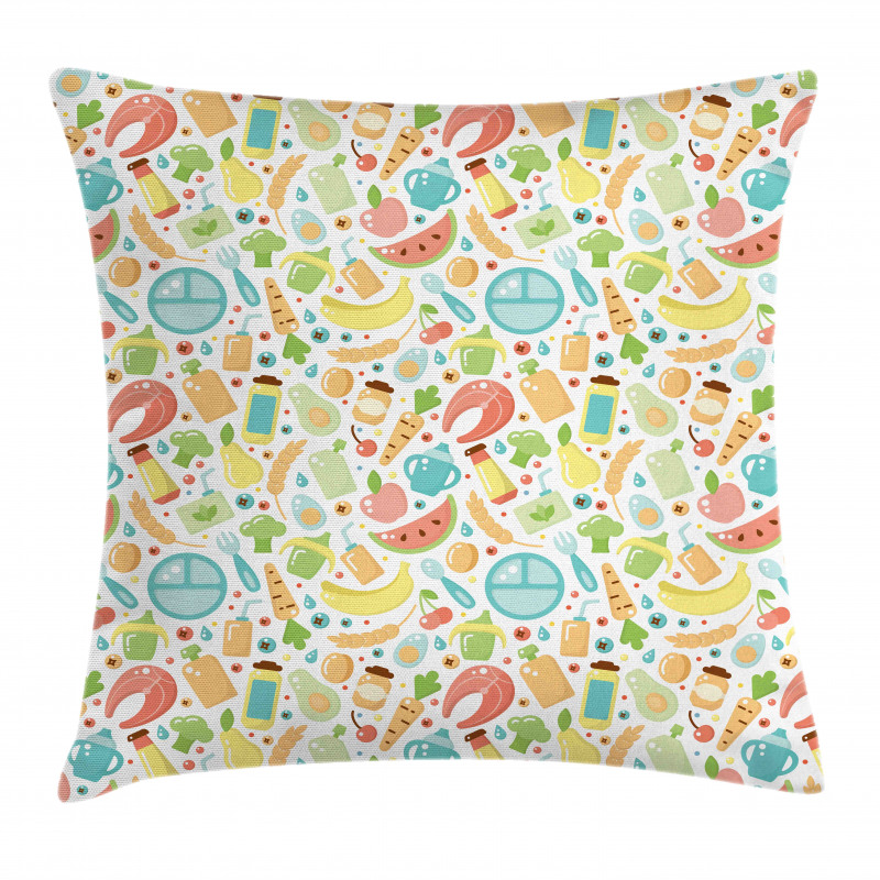 Baby Food Banana Watermelon Pillow Cover