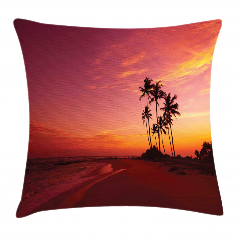 Hawaii Style Palm Trees Pillow Cover