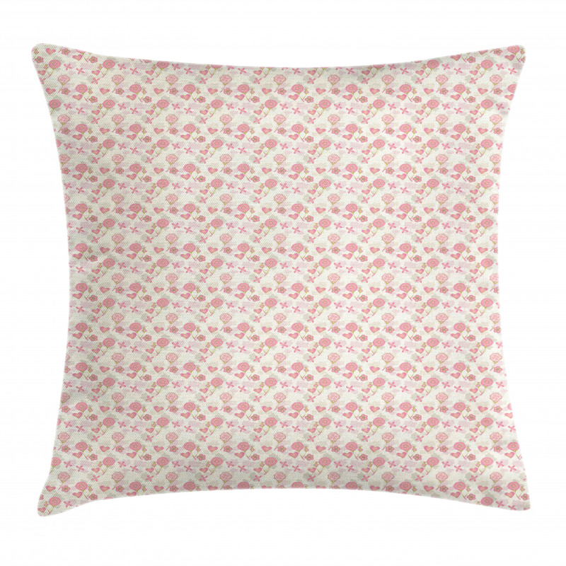 Vintage Doodle Style Artwork Pillow Cover