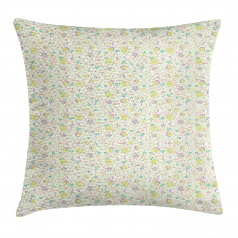 Summer Flowers and Apples Pillow Cover