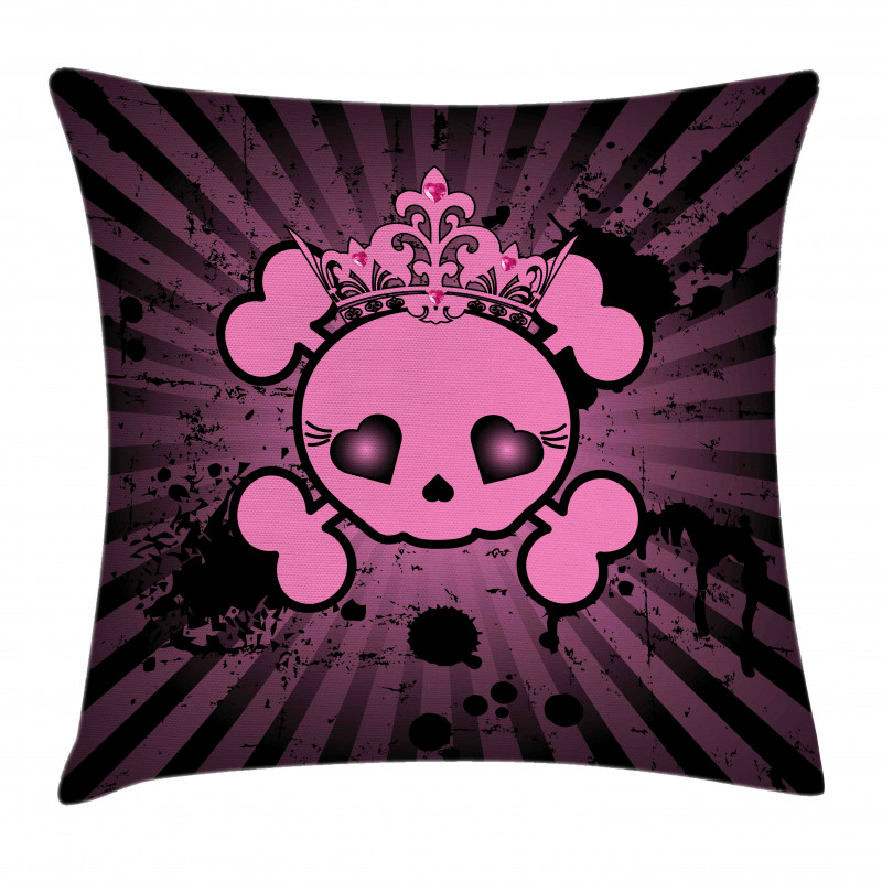 Skull Grunge Pop Art Pillow Cover