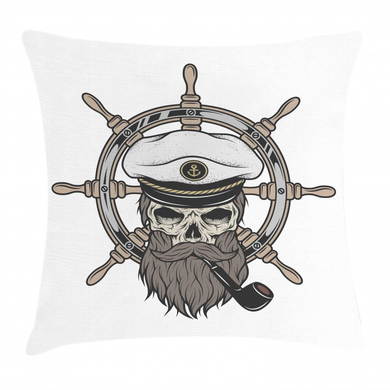 Captain Pirate Skeleton Pillow Cover