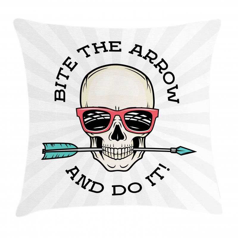 Hipster Skull Pop Art Pillow Cover