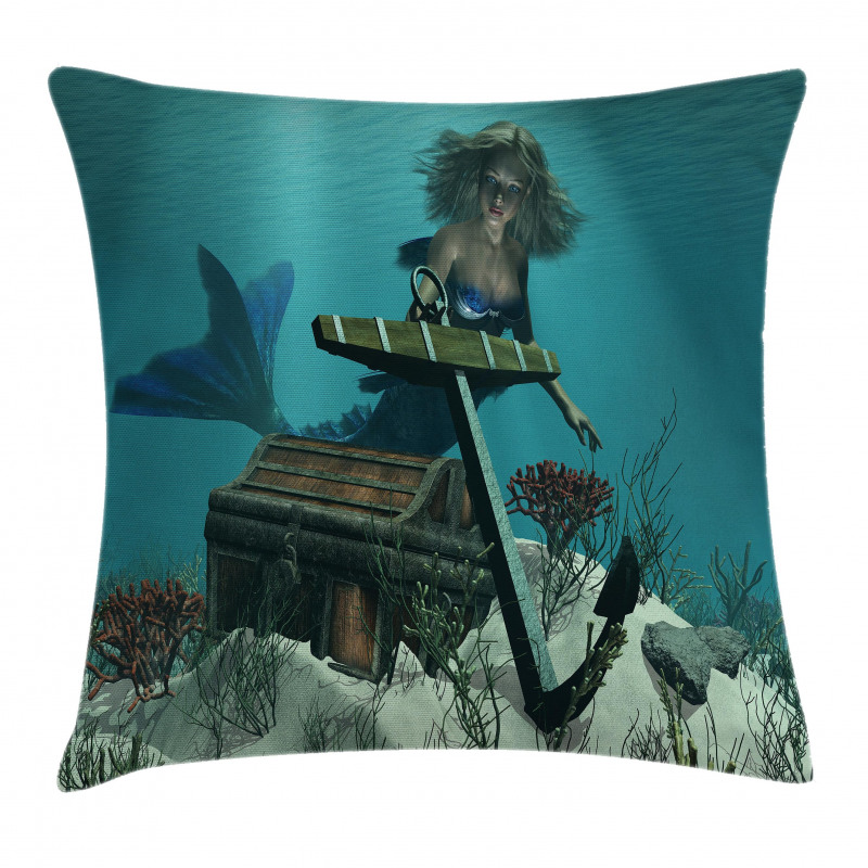 Ocean Mythical Pirate Pillow Cover