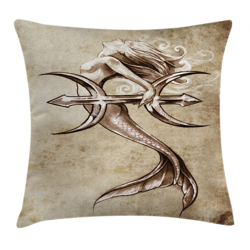 Vintage Mythical Art Pillow Cover