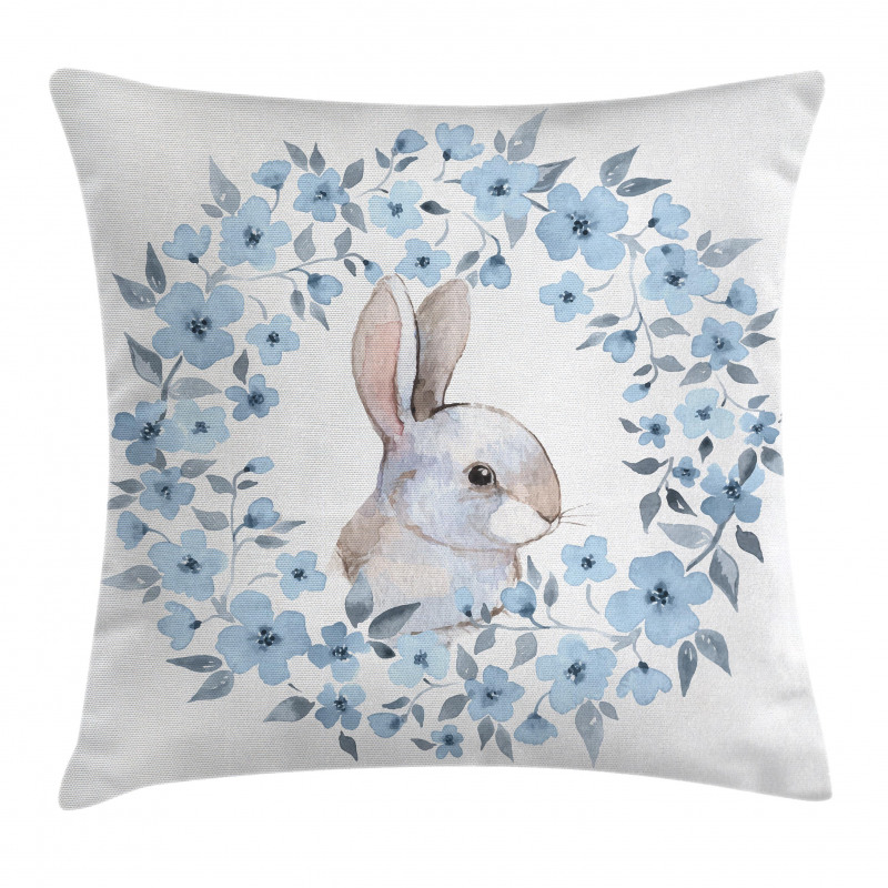 Rabbit Portrait Pillow Cover
