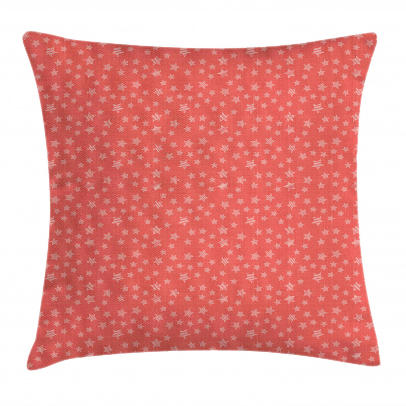 Repetitive Xmas Stars Pillow Cover