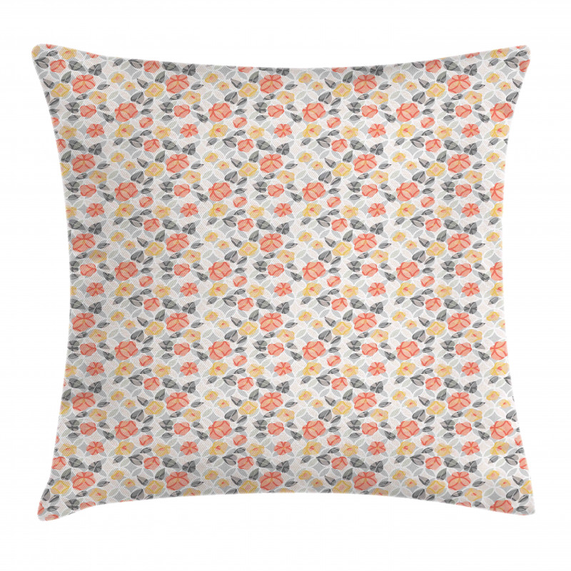 Pastel Spring Flowers Art Pillow Cover