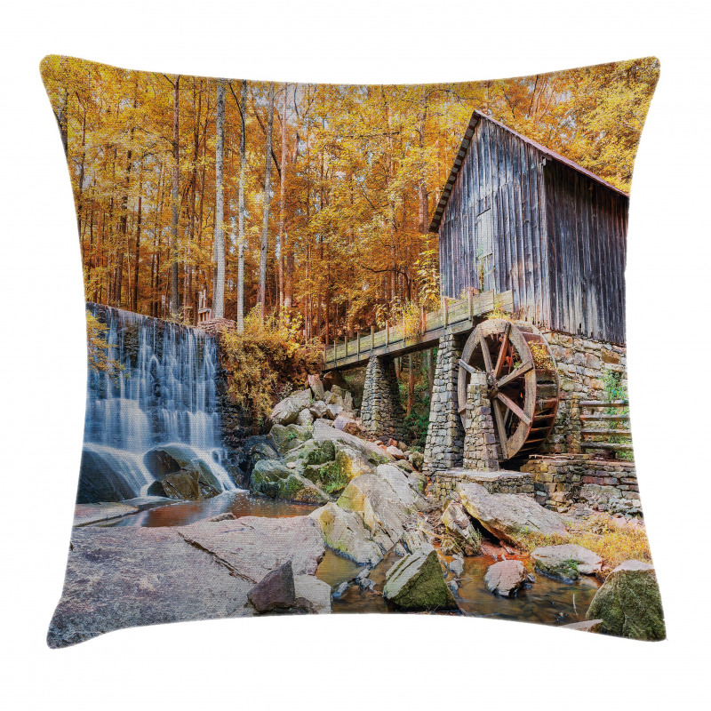 Historic Mill Autumn Pillow Cover