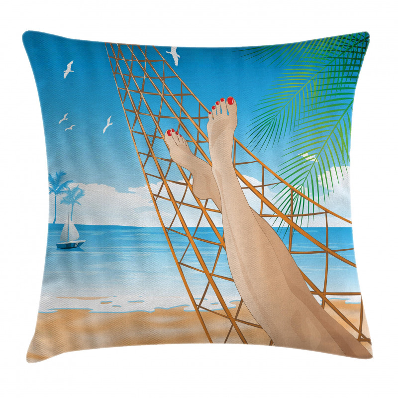 Hawaiian Ocean Hammock Pillow Cover