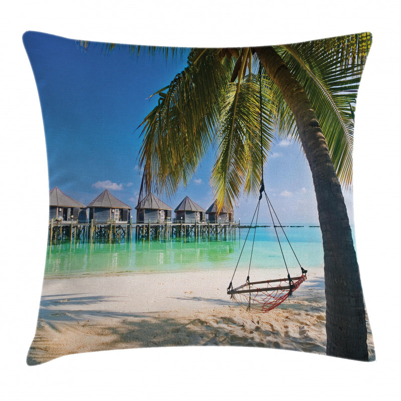 Caribbean Tropical Coast Pillow Cover