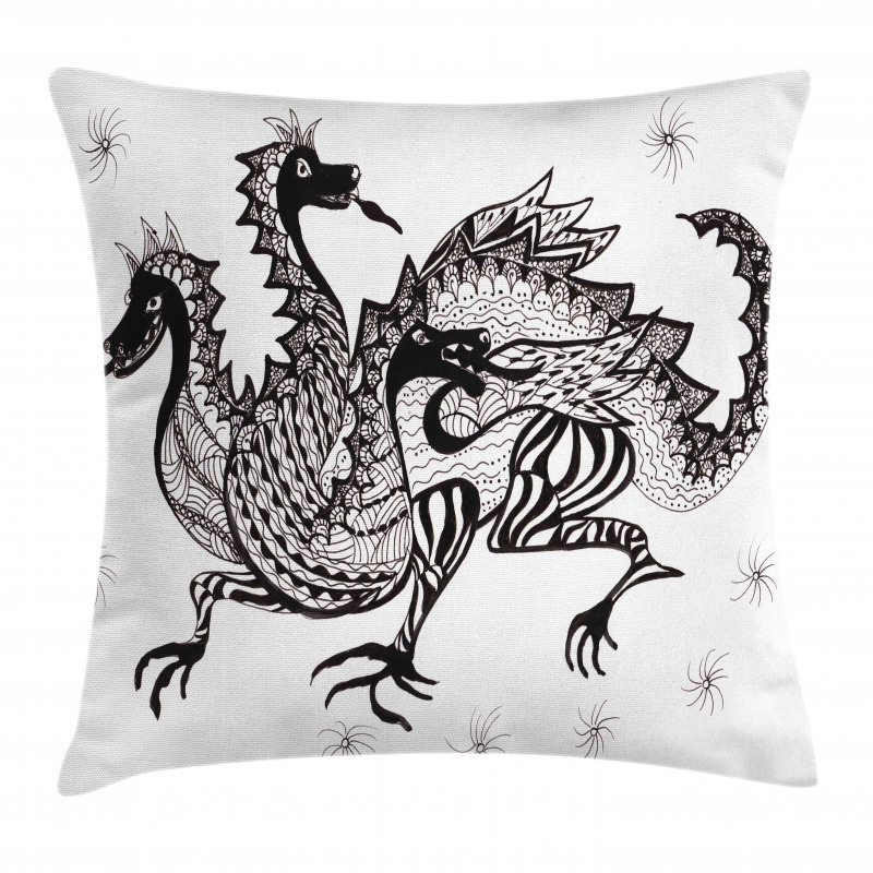 3 Headed Wild Character Pillow Cover